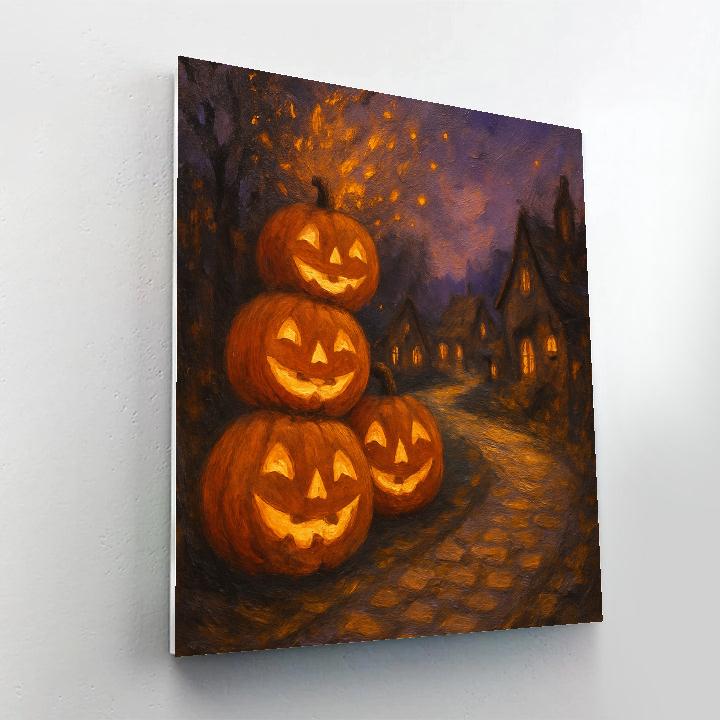 Cobblestone Path Of Singing Jack O Lanterns Paint by numbers kits
