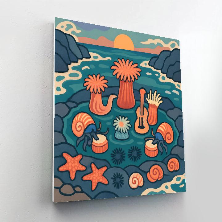 Tide Pool Orchestra Ocean DIY paint by numbers