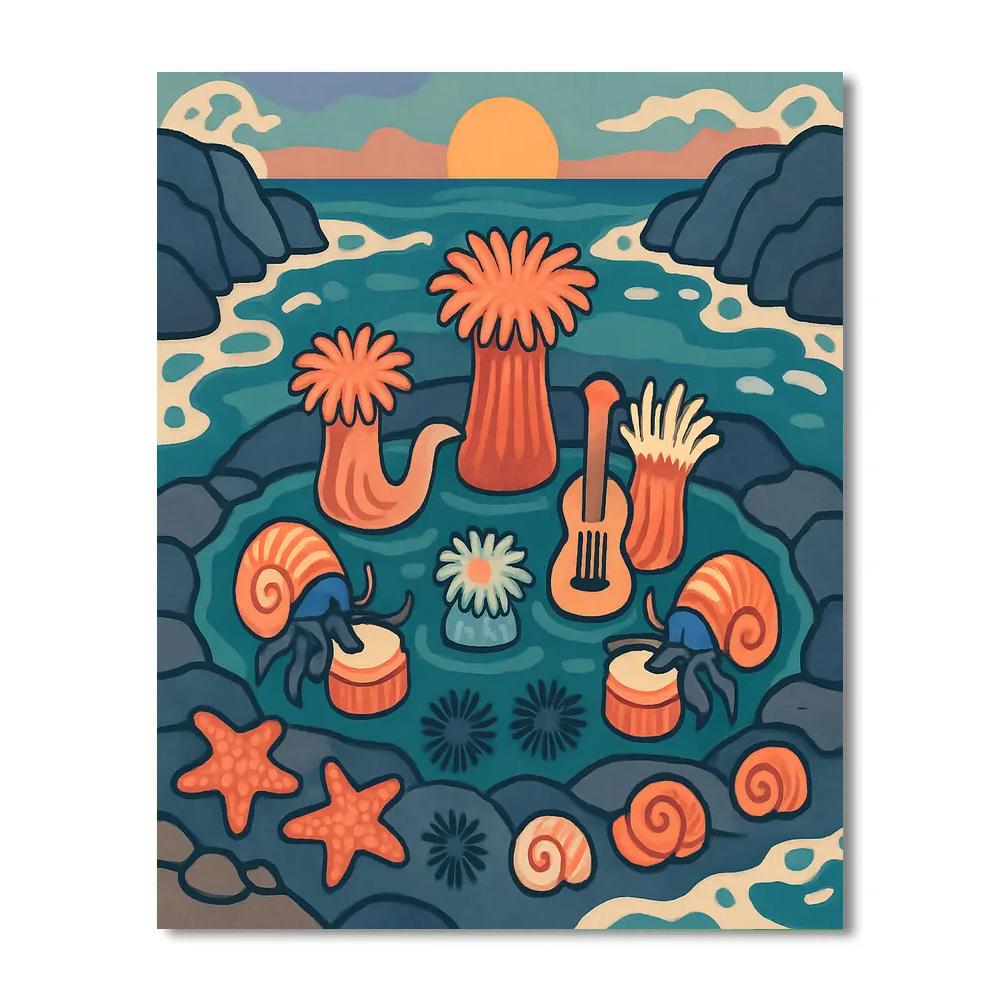 Tide Pool Orchestra Ocean DIY paint by numbers