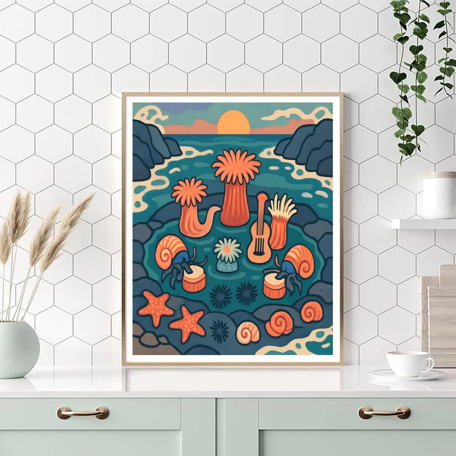 Tide Pool Orchestra Ocean DIY paint by numbers