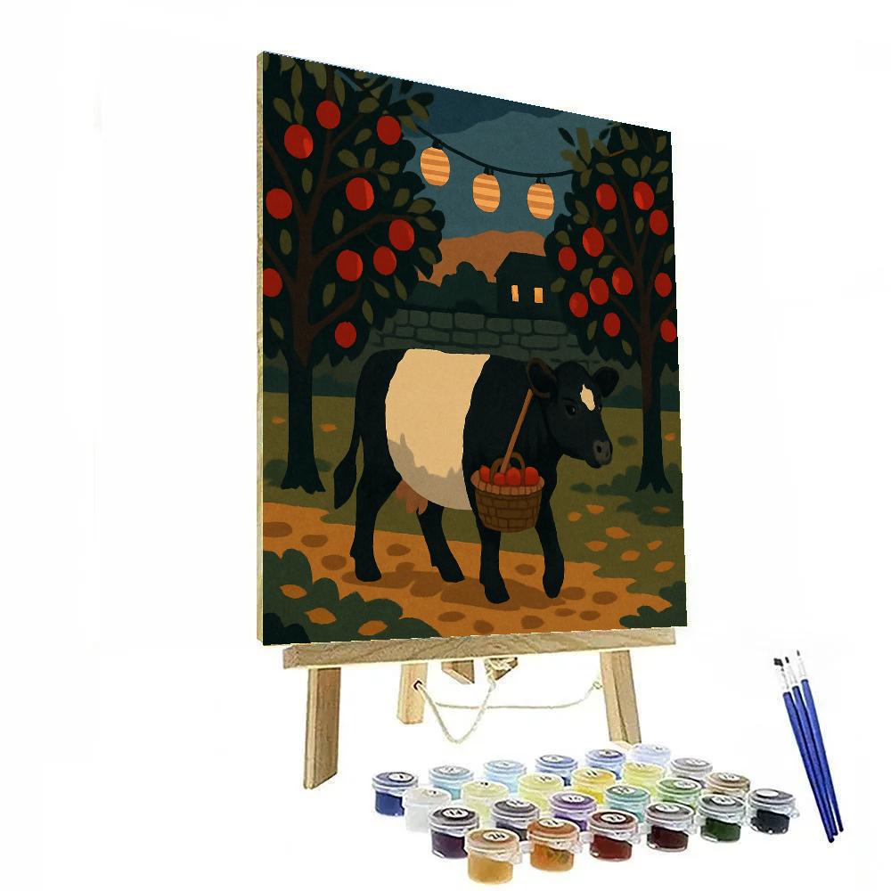Lanternlit Orchard Cow Parade paint by numbers