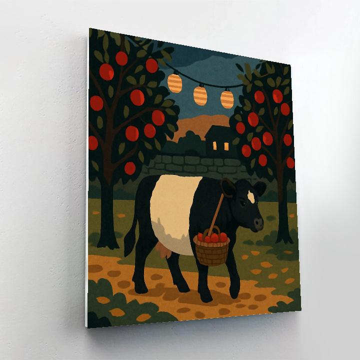 Lanternlit Orchard Cow Parade paint by numbers