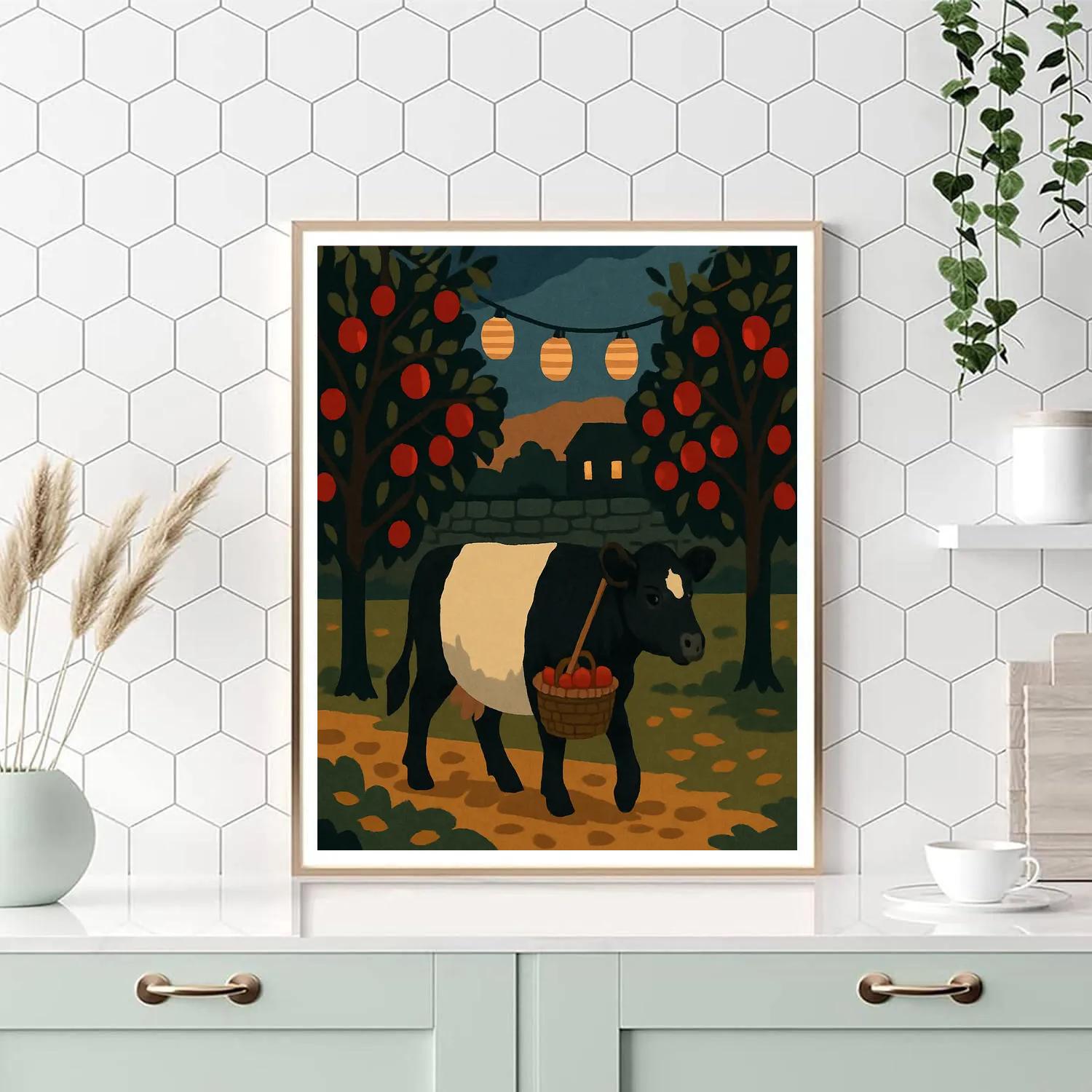 Lanternlit Orchard Cow Parade paint by numbers