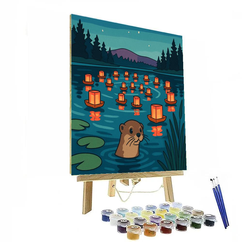 Paper Lantern Regatta On The Lake Paint by numbers kits