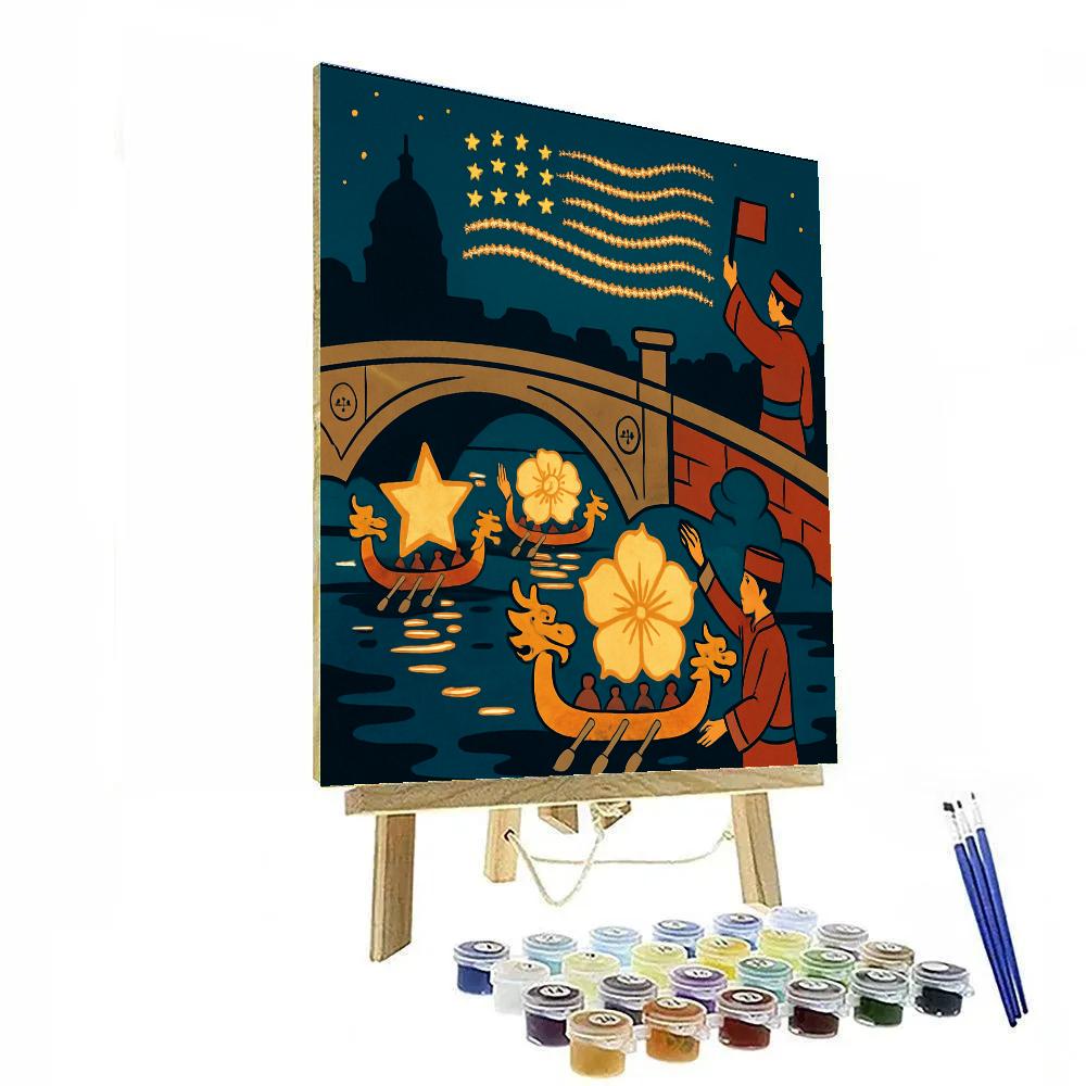 Lantern Festival National River Parade painting number kit