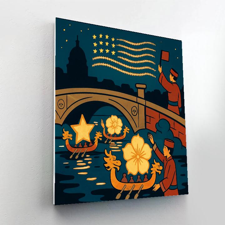 Lantern Festival National River Parade painting number kit