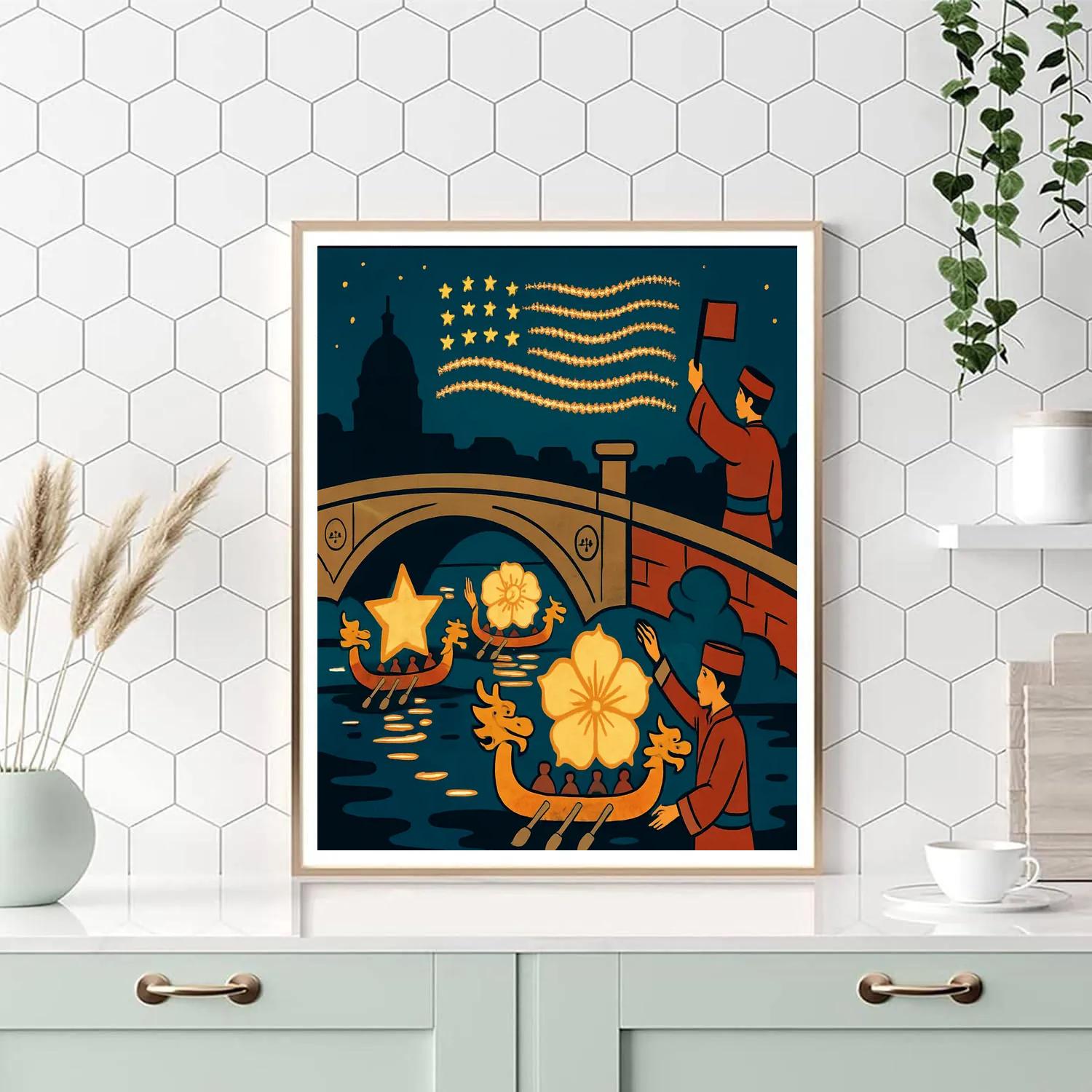 Lantern Festival National River Parade painting number kit