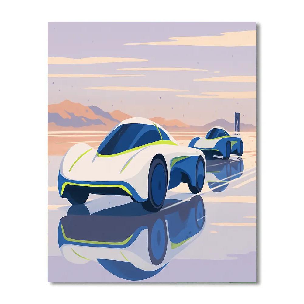 Solar Salt Flats Cars Mirage Sprint Numbered painting kits