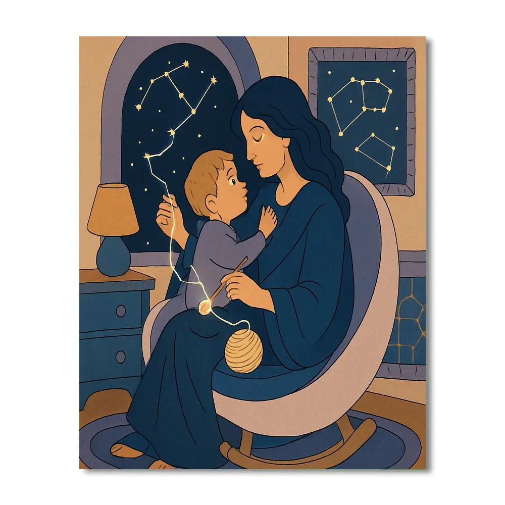 Constellation Lullaby Mother Paint by numbers kits