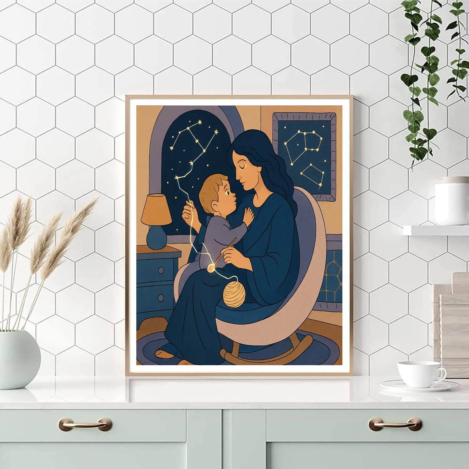 Constellation Lullaby Mother Paint by numbers kits