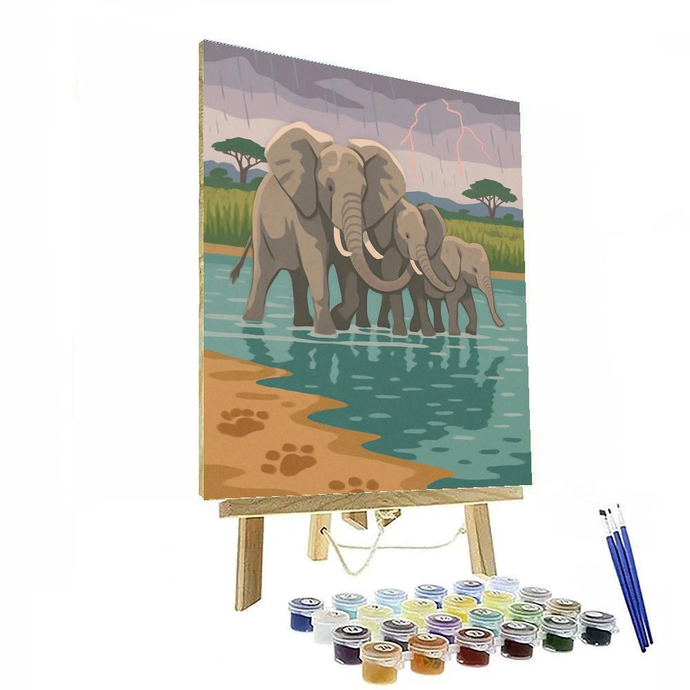 Monsoon Mirror Elephant Parade painting number kit