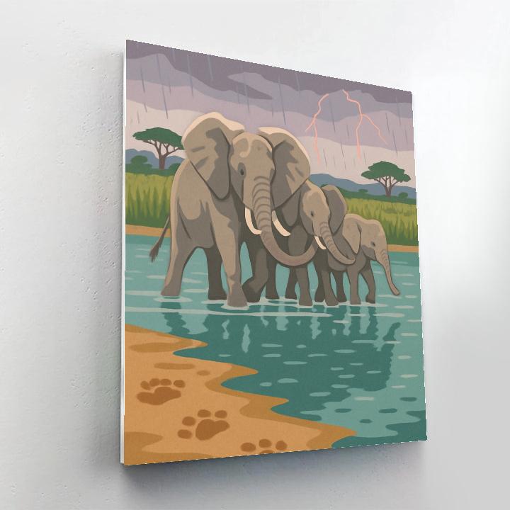 Monsoon Mirror Elephant Parade painting number kit