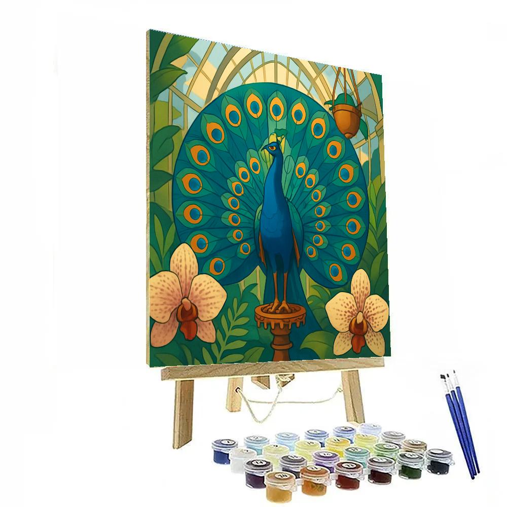 Peacock In The Clockwork Conservatory paint by numbers