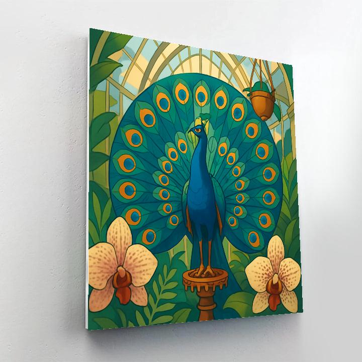 Peacock In The Clockwork Conservatory paint by numbers