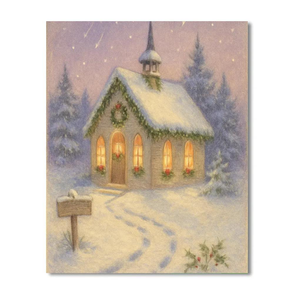 The Quiet Chapel Of Falling Stars paint by number