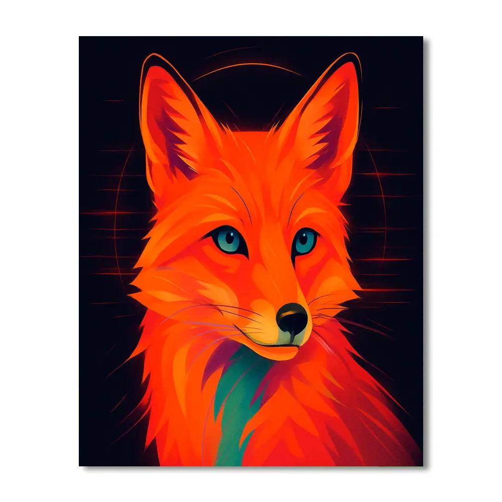 Mirage Ember Fox Paint by numbers art