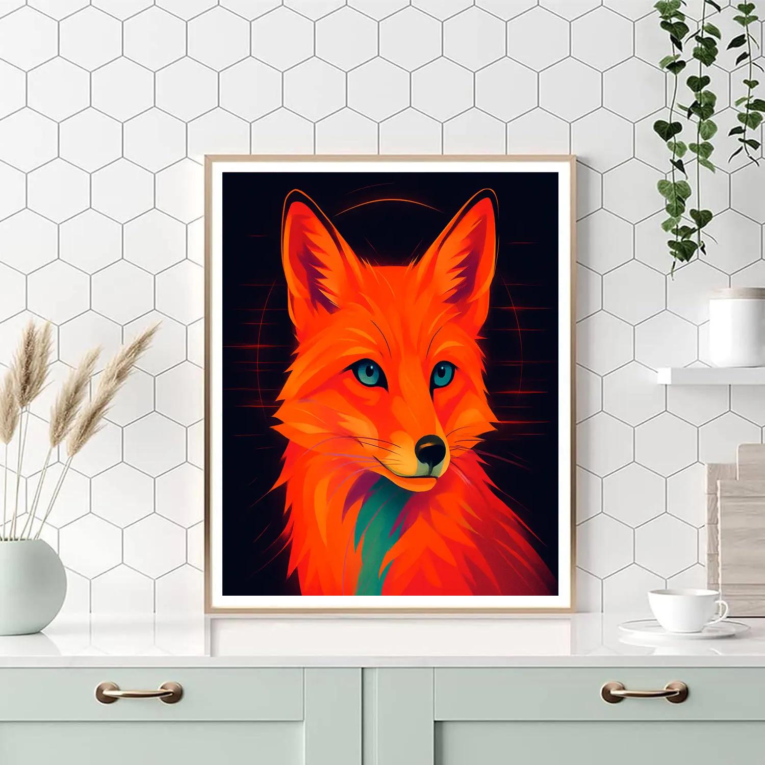 Mirage Ember Fox Paint by numbers art