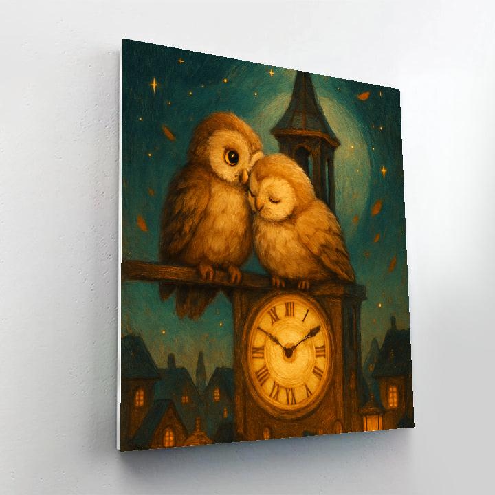 The Clocktower Owls Halloween Watch paint by color