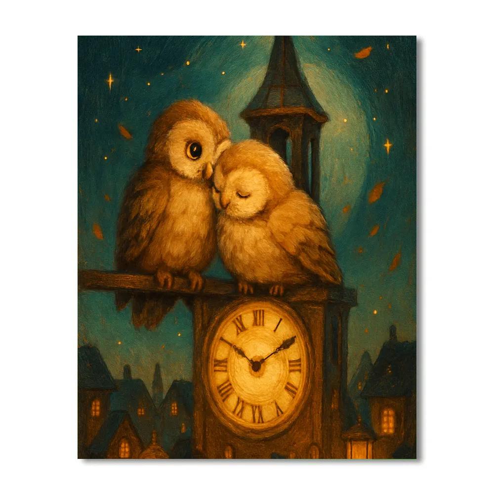 The Clocktower Owls Halloween Watch paint by color