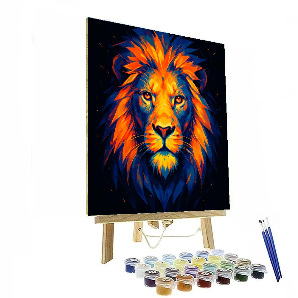Voltage Mane Lion paint by numbers
