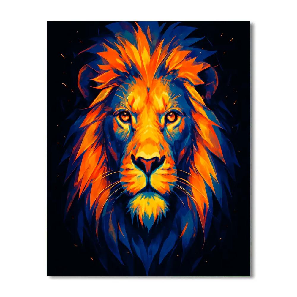 Voltage Mane Lion paint by numbers