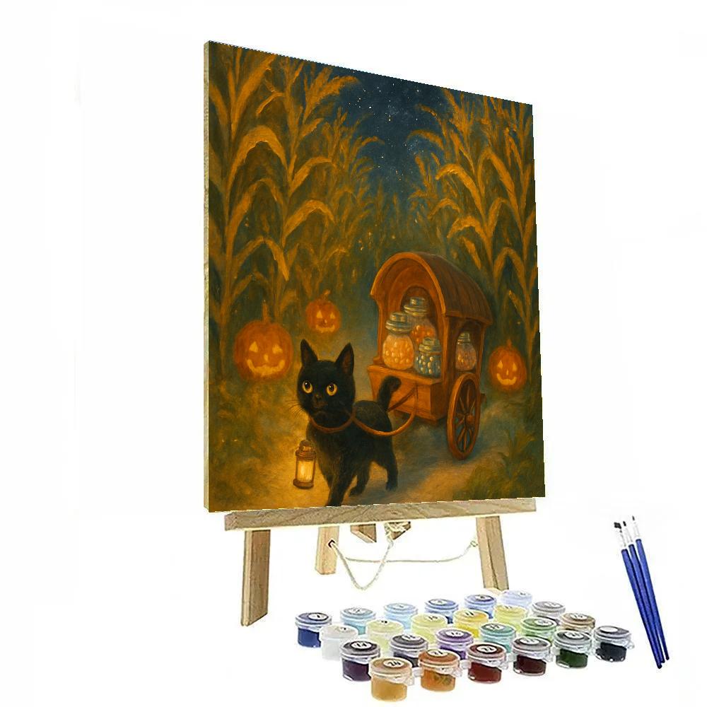 Candy Caravan Through The Enchanted Cornfield paint by numbers