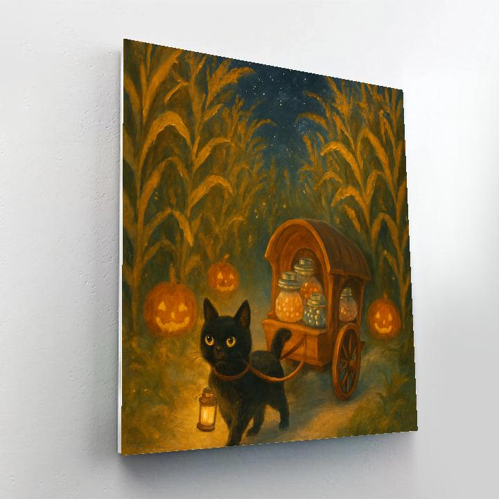 Candy Caravan Through The Enchanted Cornfield paint by numbers