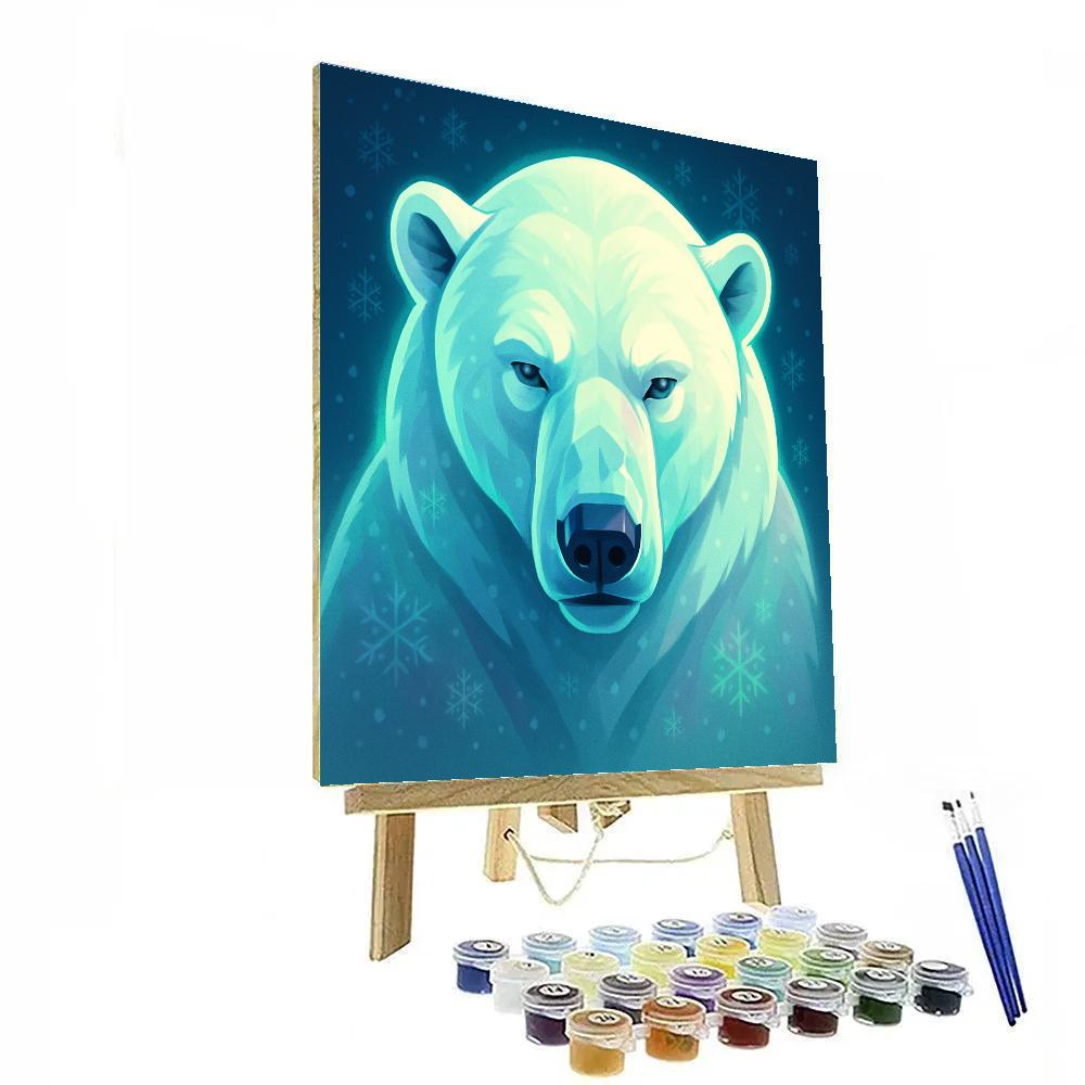 Glacier Pulse Polar Bear paint by color