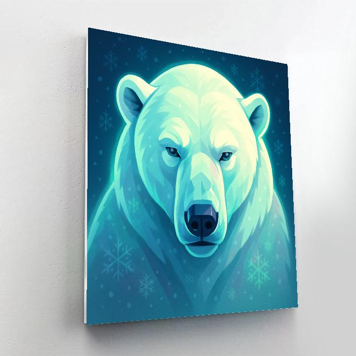 Glacier Pulse Polar Bear paint by color