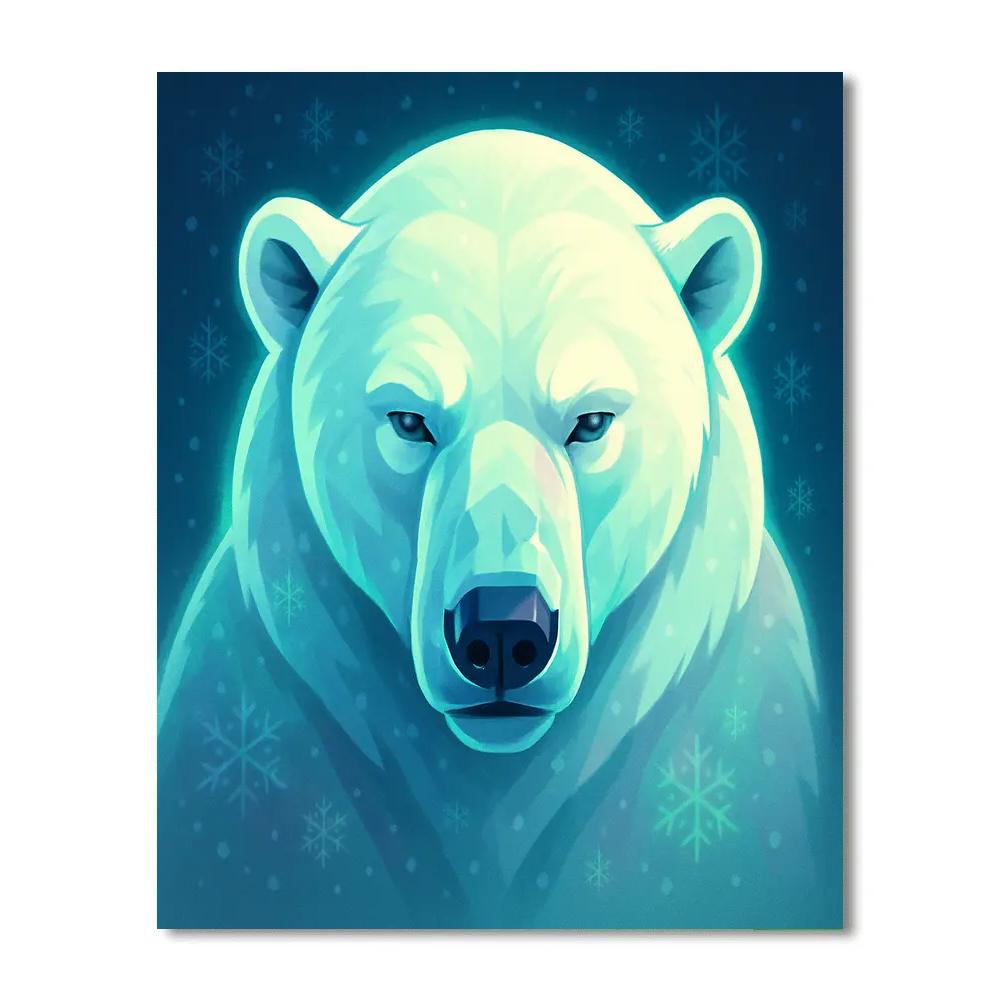 Glacier Pulse Polar Bear paint by color