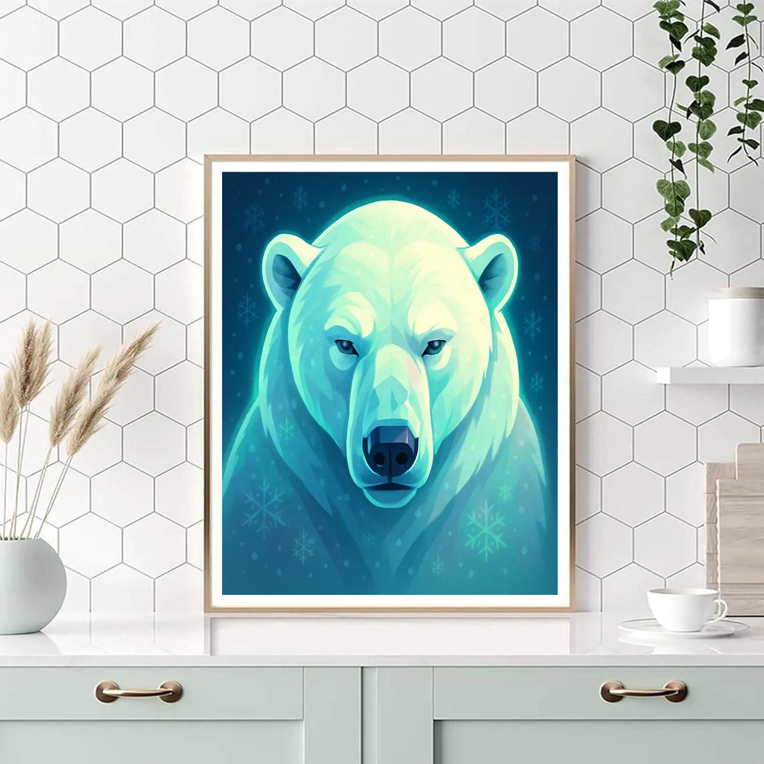Glacier Pulse Polar Bear paint by color