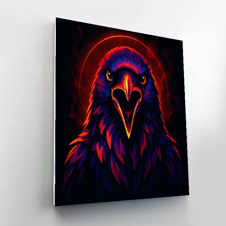 Inferno Veil Raven painting number kit