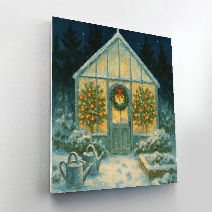 Frosty Greenhouse Christmas Citrus Glow paint by color