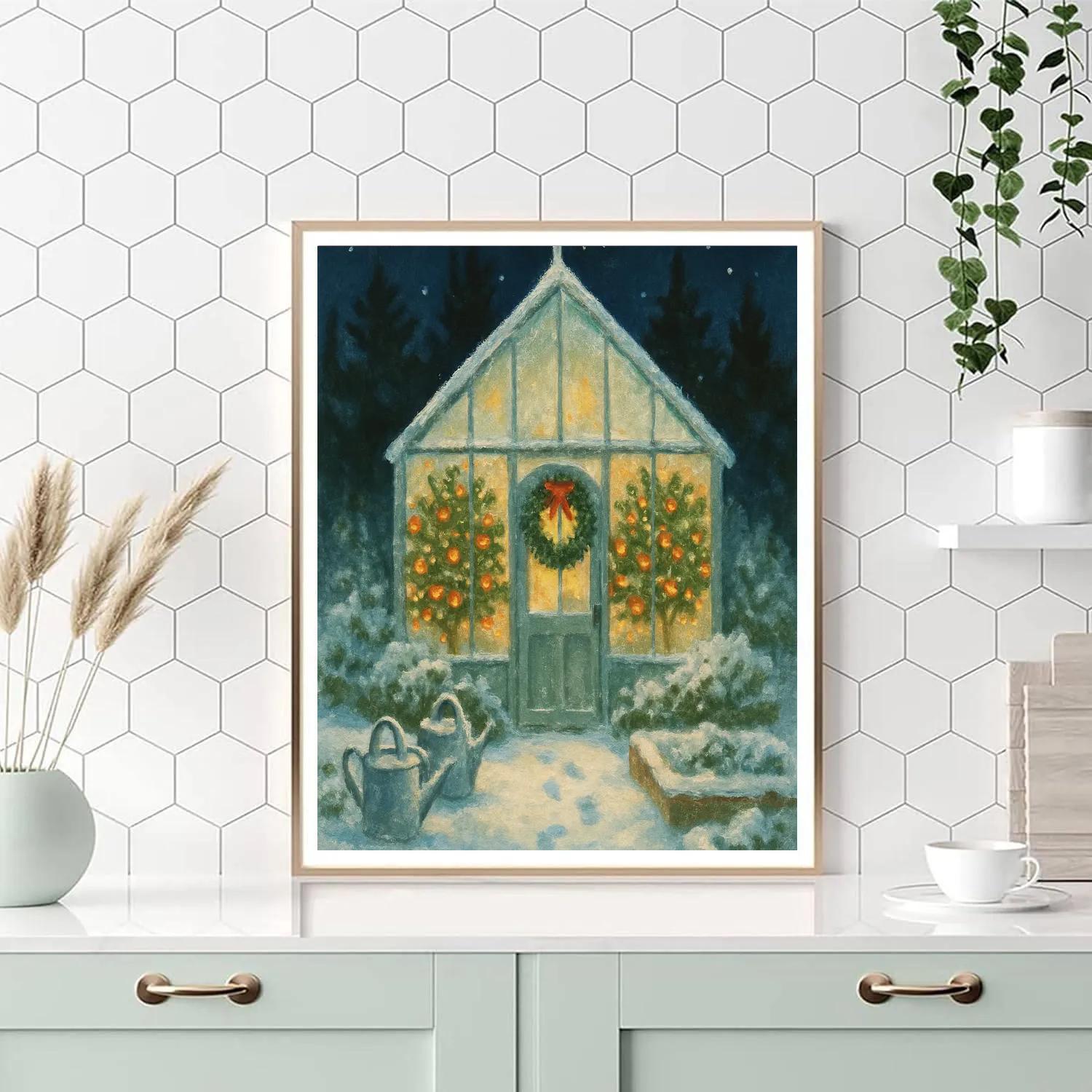 Frosty Greenhouse Christmas Citrus Glow paint by color