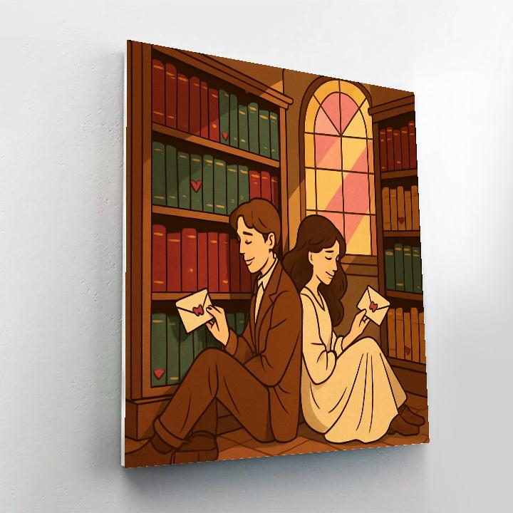 Library Of Secret Letters On Valentines Day paint by number