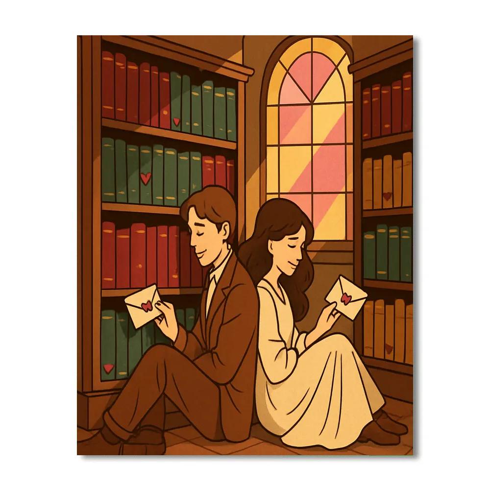 Library Of Secret Letters On Valentines Day paint by number