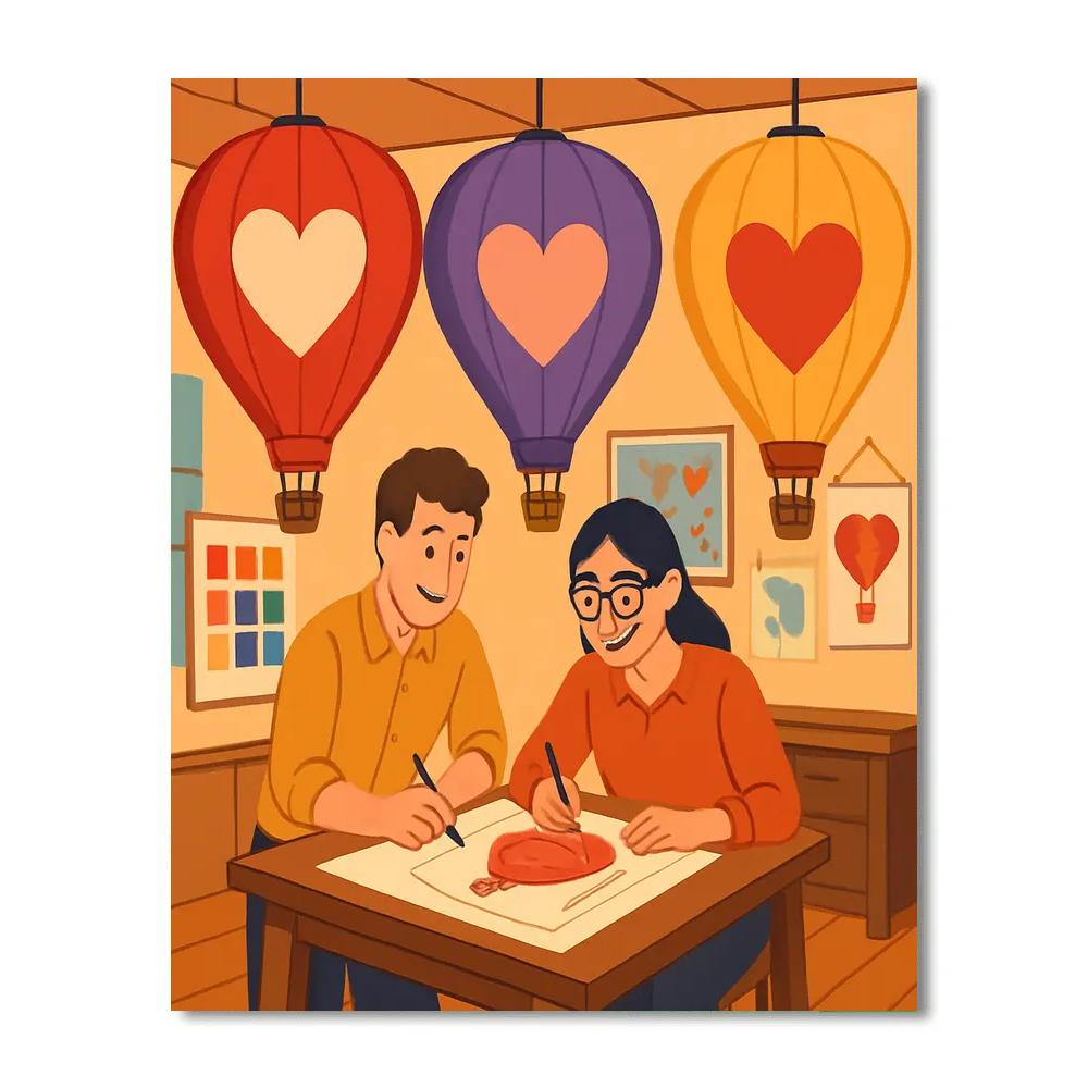Valentines Day Balloon Workshop Afternoon paint by number