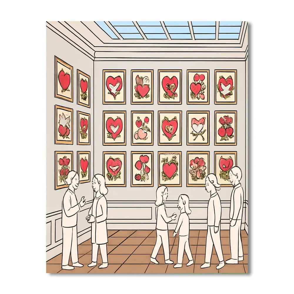 Museum Of Vintage Valentines Day Cards Paint by numbers kits