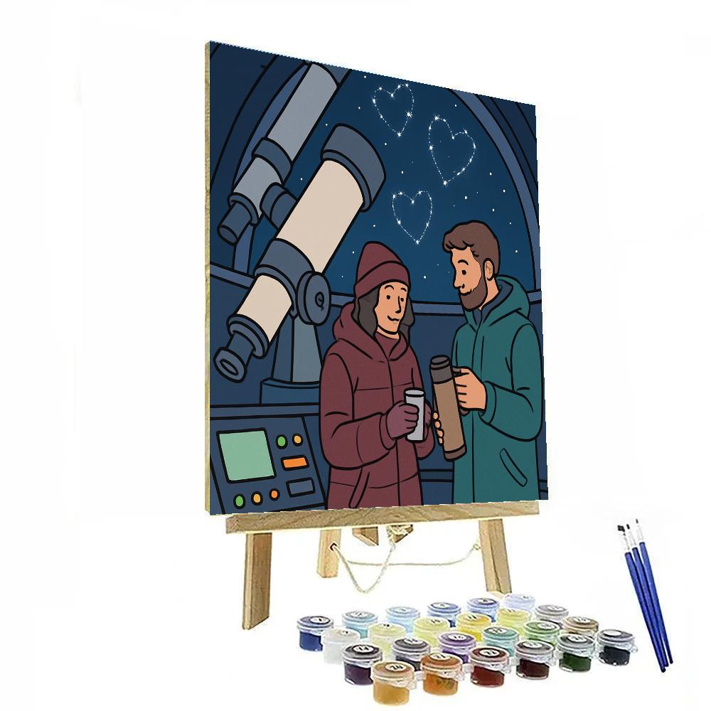 Valentines Day Observatory Star Session paint by color