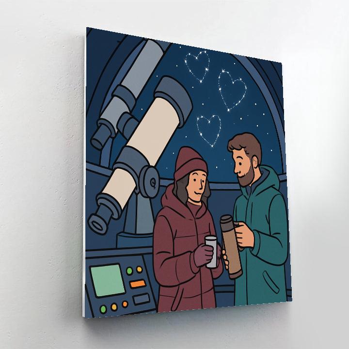 Valentines Day Observatory Star Session paint by color