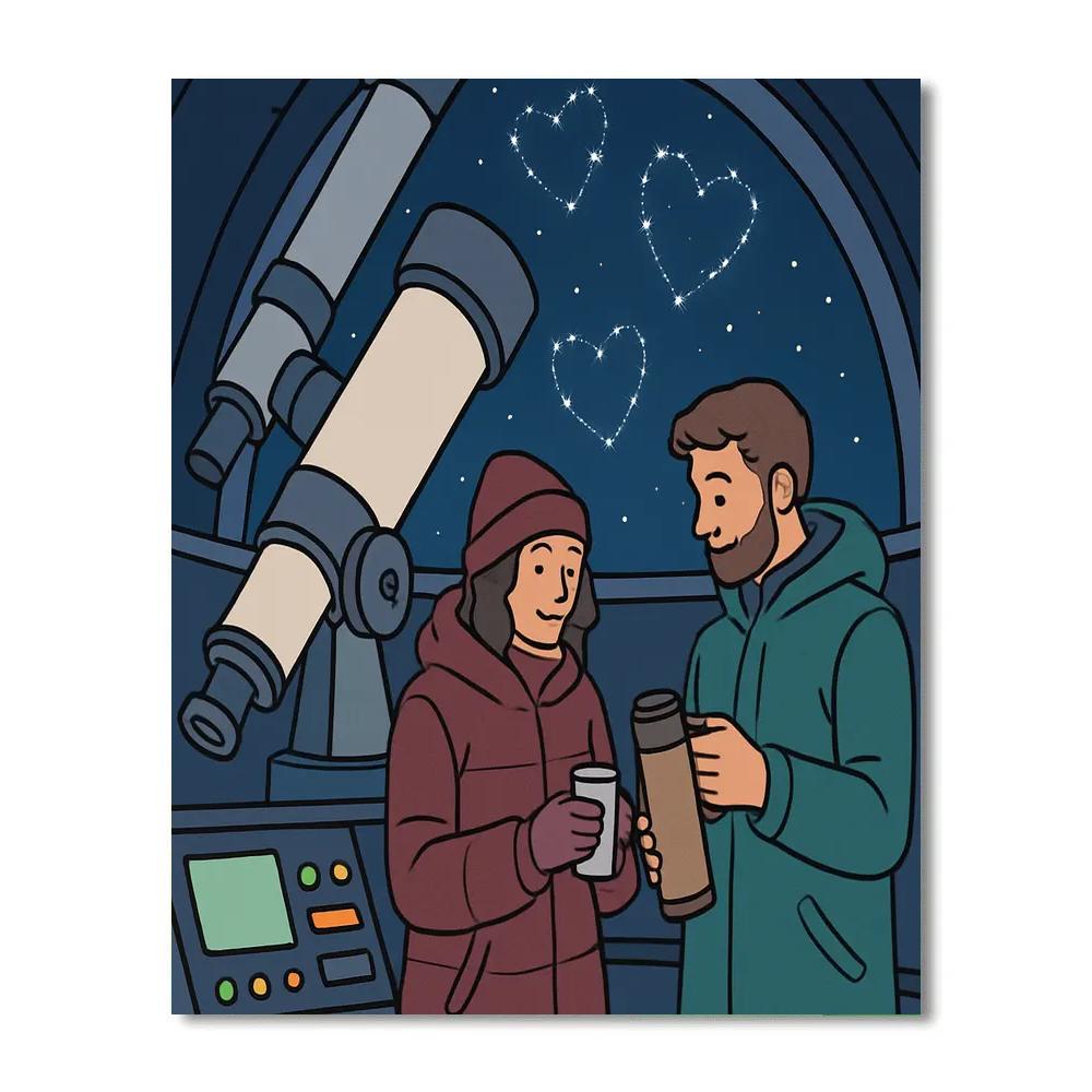 Valentines Day Observatory Star Session paint by color