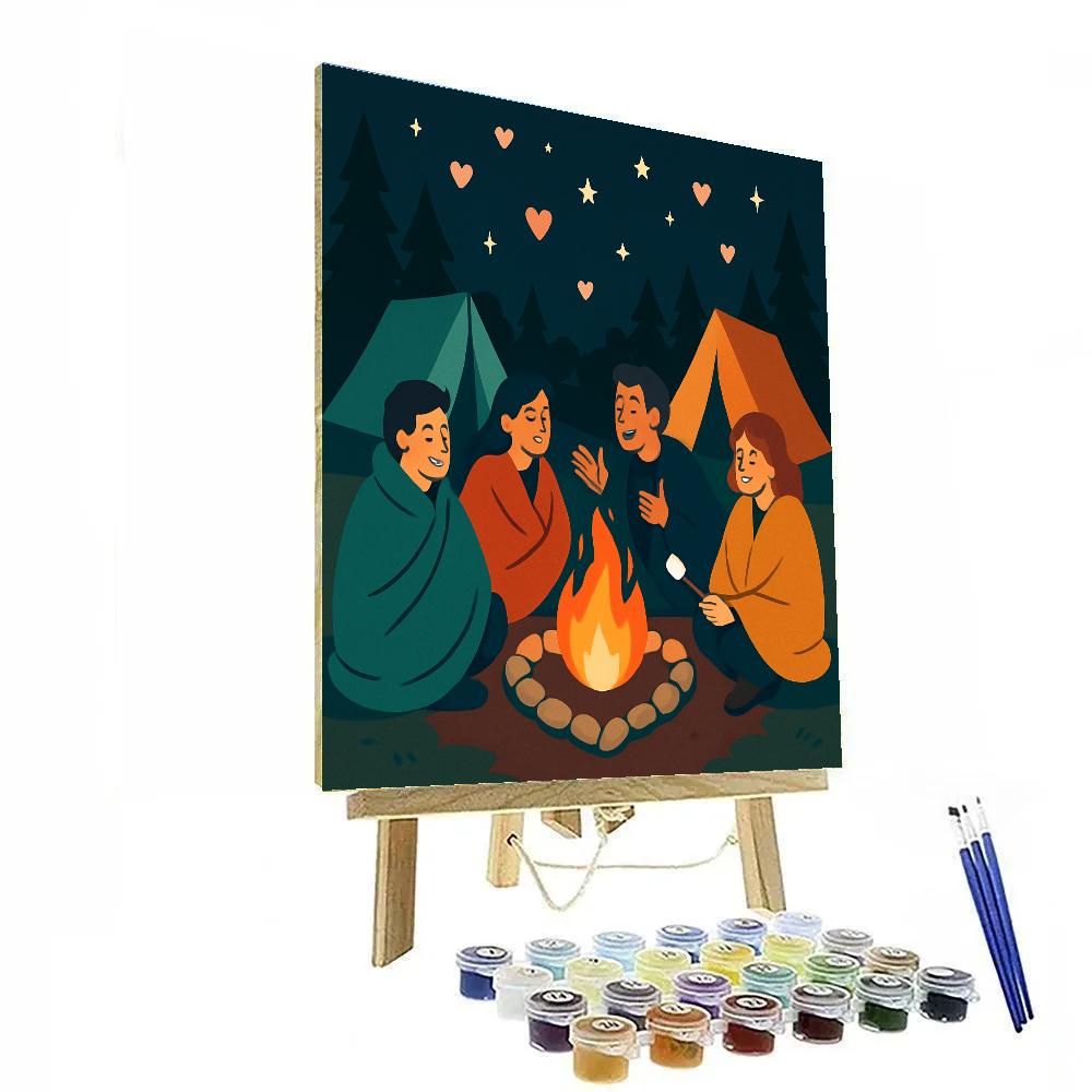 Campfire Story Circle Valentines Day Edition paint by number