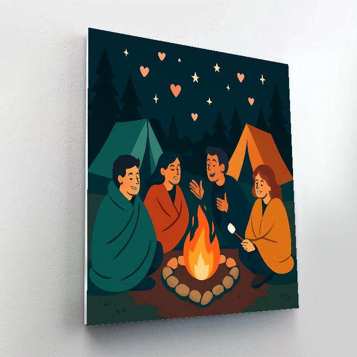 Campfire Story Circle Valentines Day Edition paint by number
