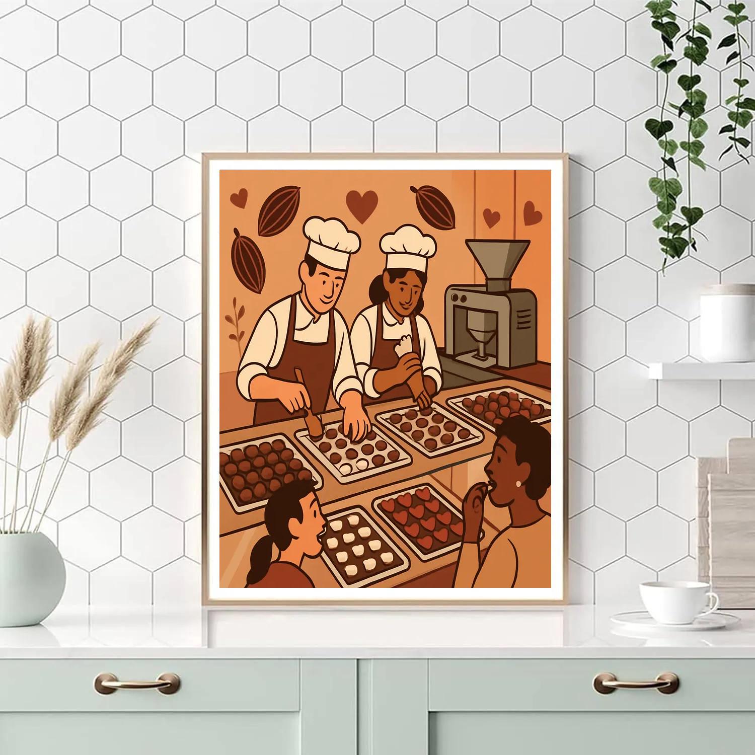 Valentines Day Artisan Chocolate Studio Tour paint by color