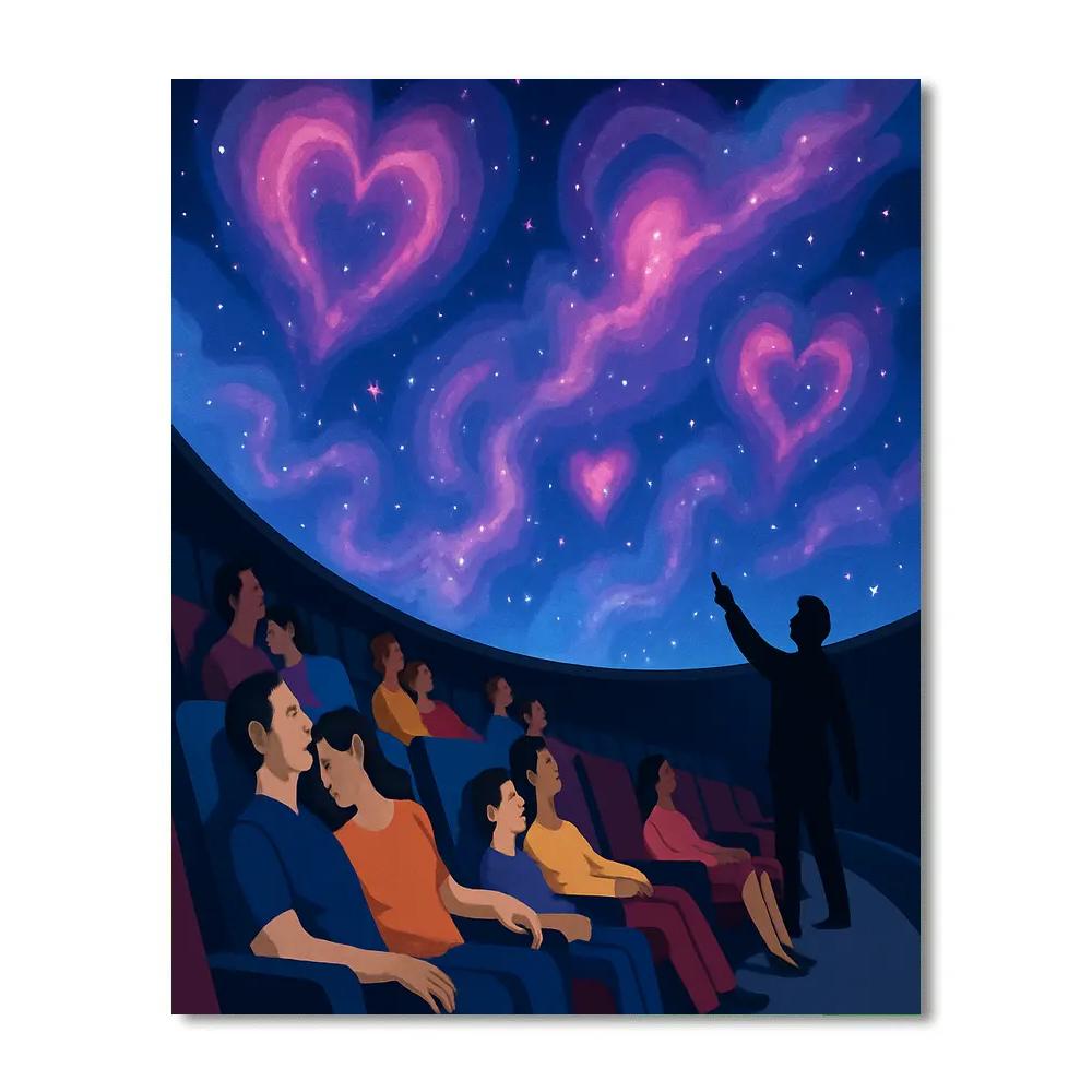 Planetarium Dome Valentines Day Show Paint by numbers art