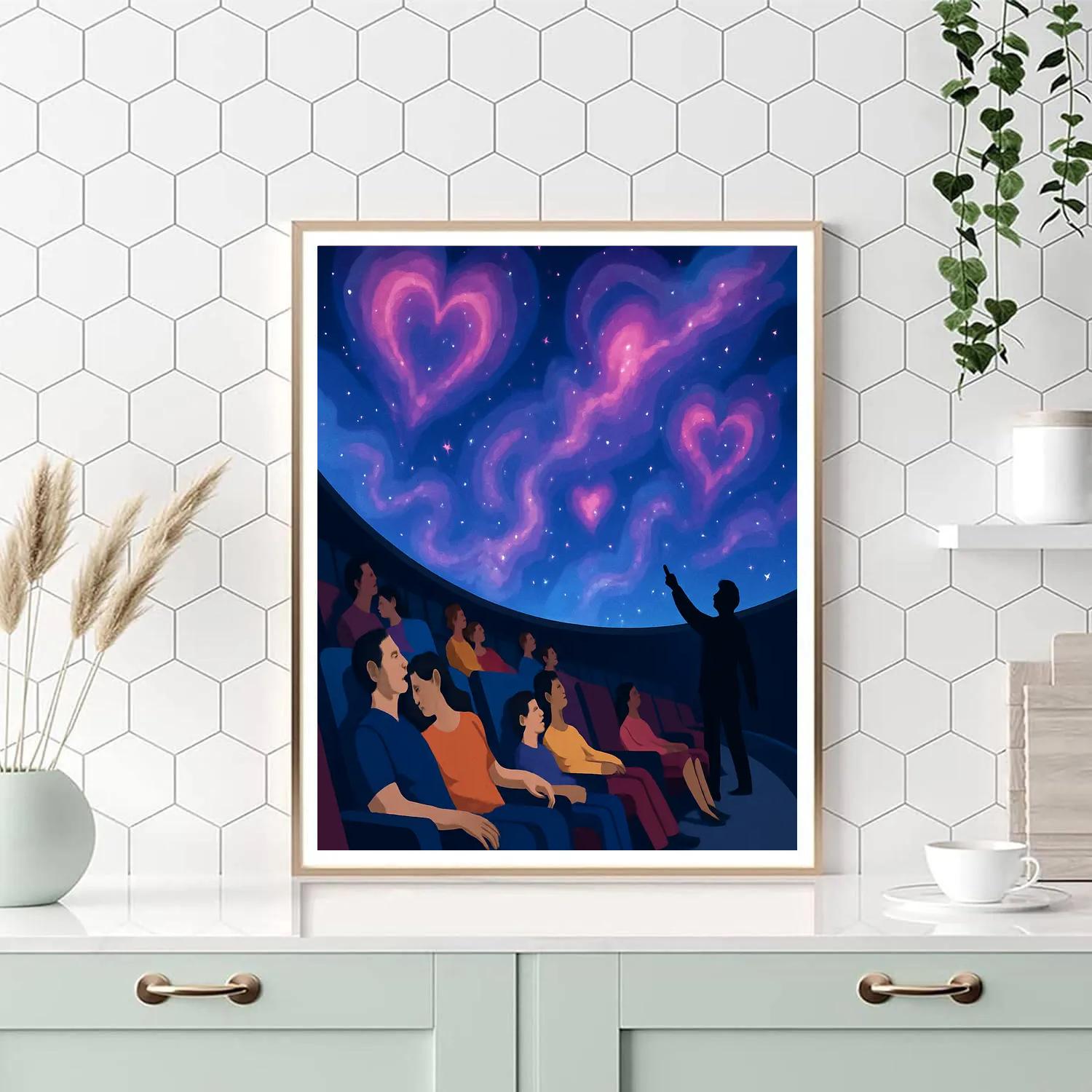 Planetarium Dome Valentines Day Show Paint by numbers art