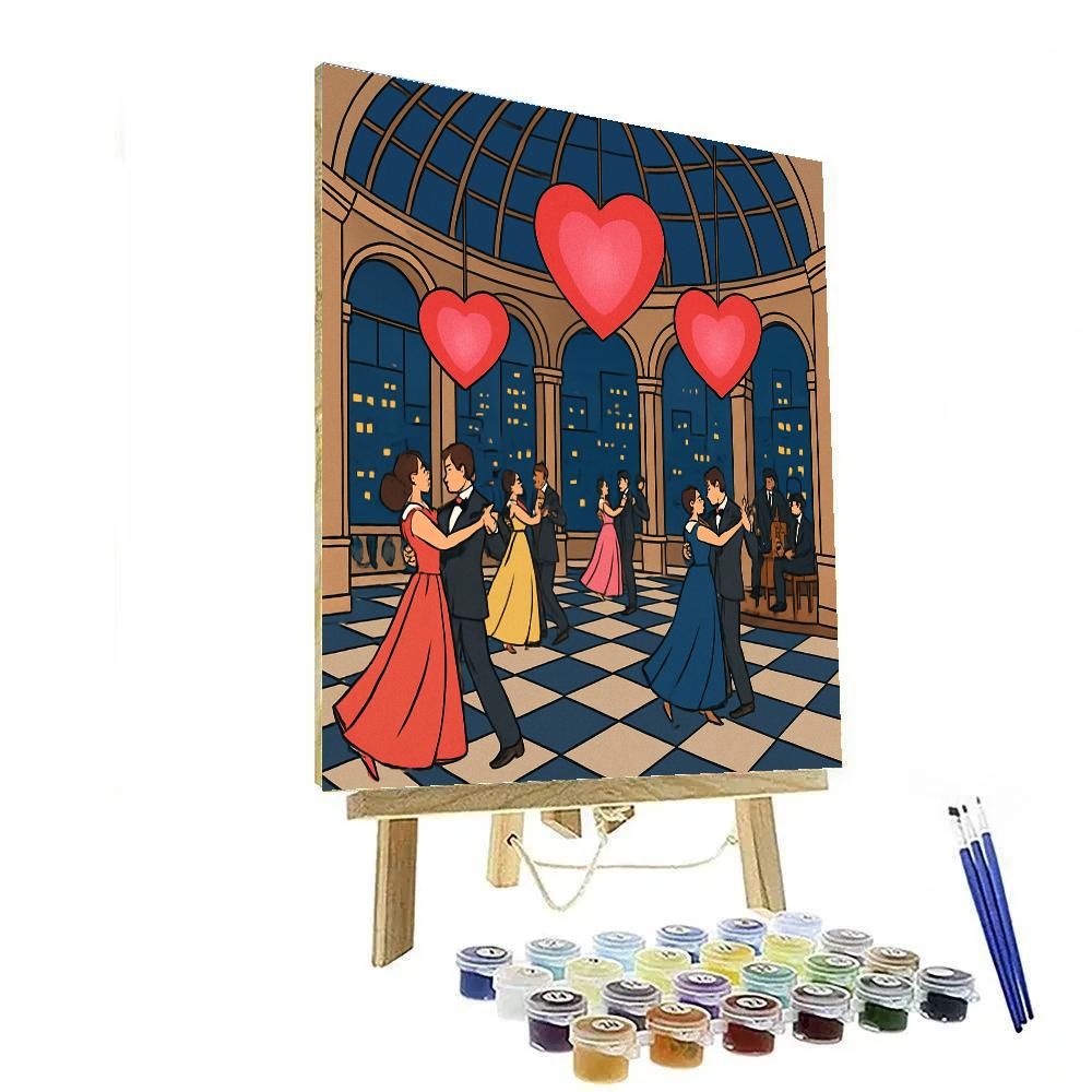 Stellar Ballroom Soiree Valentines Day Edition paint by color