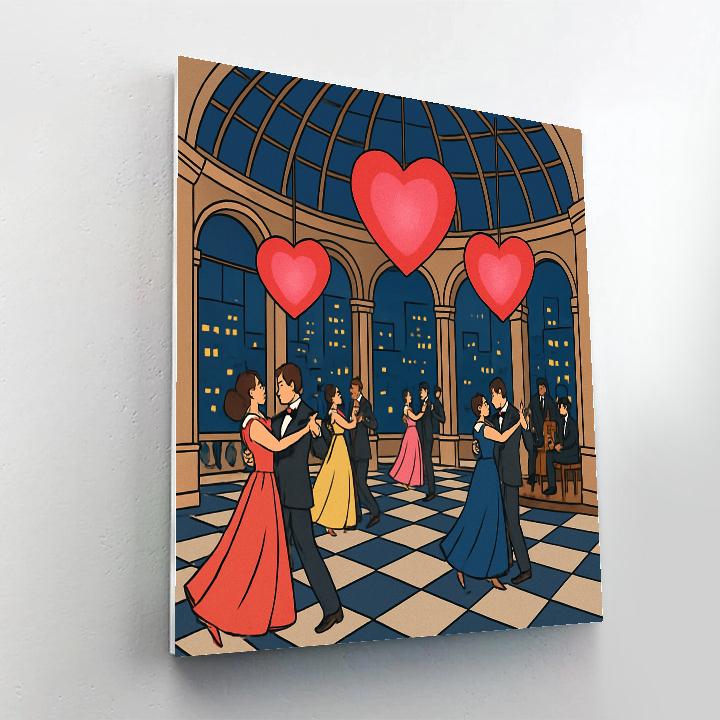 Stellar Ballroom Soiree Valentines Day Edition paint by color