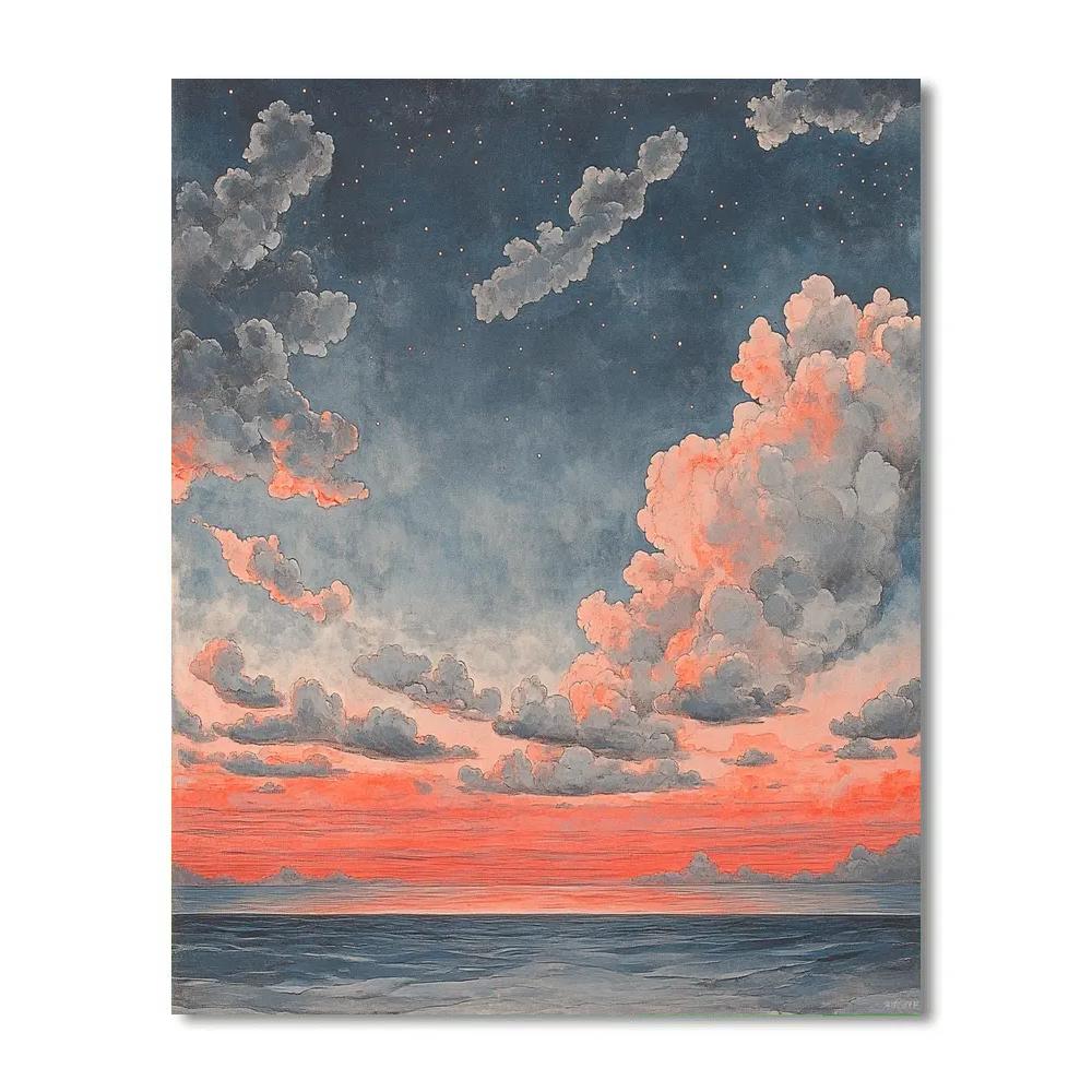 Michelangelo Inspired Citylights Atmosphere painting number kit