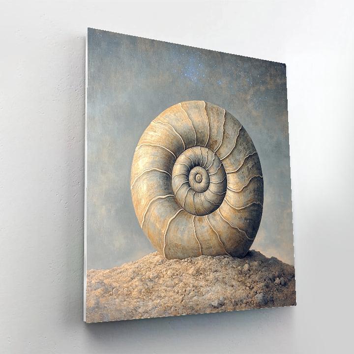 Leonardo Da Vinci Inspired Fossil Spiral And Cosmic Dust Painting by numbers kit